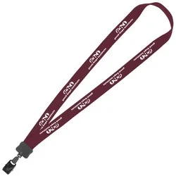 Lanyard - 7/8" - 34" - Large Metal Bulldog Clip