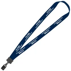 Lanyard - 7/8" - 34" - Large Metal Bulldog Clip