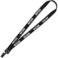 Lanyard - 7/8" - 34" - Plastic Bulldog Clip