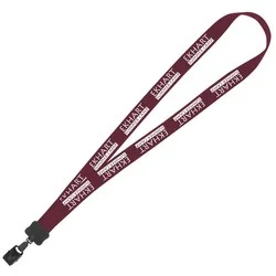 Lanyard - 7/8" - 36" - Large Metal Bulldog Clip