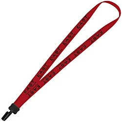 Lanyard - 7/8" - 36" - Plastic Bulldog Clip