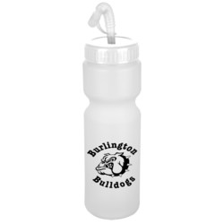 Sport Bottle with Straw Lid - 28 oz. - White