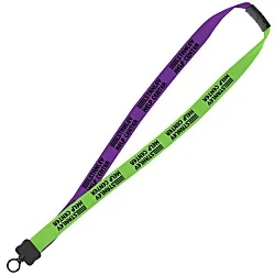 Two-Tone Cotton Lanyard - 7/8 inches - Plastic O-Ring - 24 hr