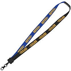 Two-Tone Cotton Lanyard - 7/8" - Metal Lobster Claw - 24 hr