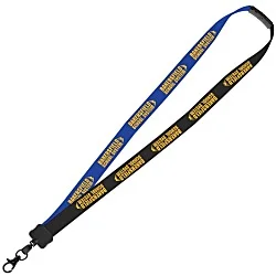 Two-Tone Cotton Lanyard - 7/8" - Metal Lobster Claw - 24 hr
