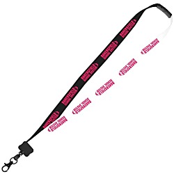 Two-Tone Cotton Lanyard - 7/8" - Metal Lobster Claw - 24 hr