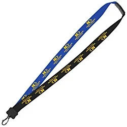 Two-Tone Cotton Lanyard - 7/8" - Plastic Swivel Snap Hook - 24 hr