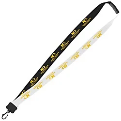 Two-Tone Cotton Lanyard - 7/8" - Plastic Swivel Snap Hook - 24 hr