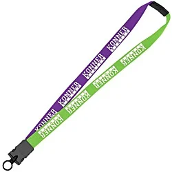 Two-Tone Cotton Lanyard - 7/8 inches - Snap Buckle Release - 24 hr