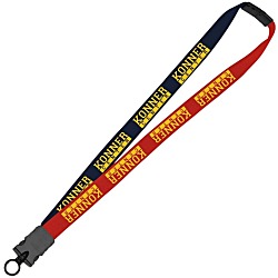 Two-Tone Cotton Lanyard - 7/8" - Snap Buckle Release - 24 hr
