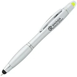 Curvy Stylus Twist Pen/Gel Highlighter
