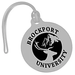 Round Luggage Tag with Tab - Opaque