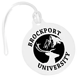 Round Luggage Tag with Tab - Opaque