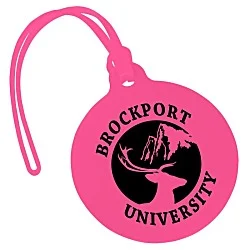 Round Luggage Tag with Tab - Translucent