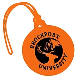 Round Luggage Tag with Tab - Translucent
