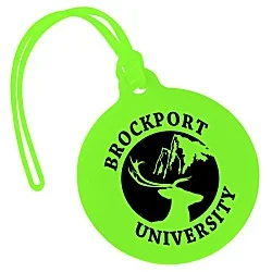 Round Luggage Tag with Tab - Translucent