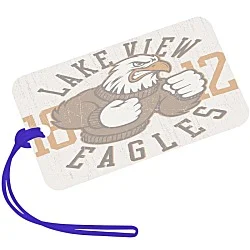 Rectangle POLYspectrum Bag Tag - 3" x 5" - Translucent