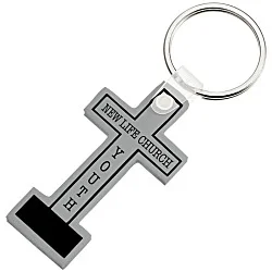 Block Cross Soft Keychain - Opaque