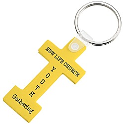 Block Cross Soft Keychain - Opaque