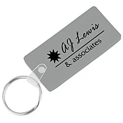 Rounded Corner Rectangle Soft Keychain - Opaque