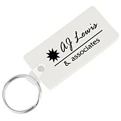 Rounded Corner Rectangle Soft Keychain - Opaque