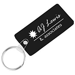 Rounded Corner Rectangle Soft Keychain - Opaque