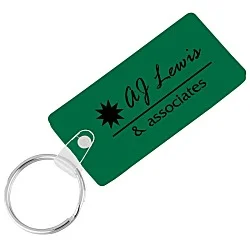 Rounded Corner Rectangle Soft Keychain - Opaque