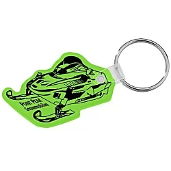 Snowmobile Soft Keychain - Translucent