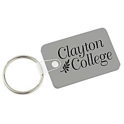 Small Rectangle with Round Corners Soft Keychain - Opaque