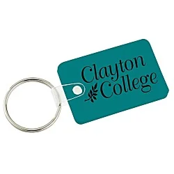 Small Rectangle with Round Corners Soft Keychain - Opaque