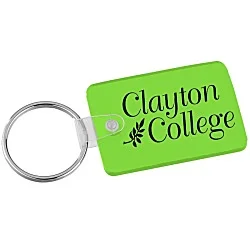 Small Rectangle with Round Corners Soft Keychain - Translucent