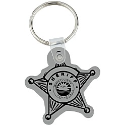 Sheriff Badge Soft Keychain - Opaque