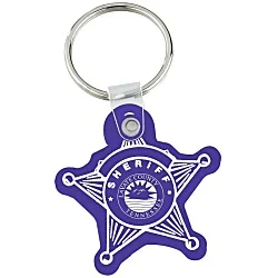 Sheriff Badge Soft Keychain - Opaque