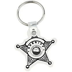 Sheriff Badge Soft Keychain - Opaque