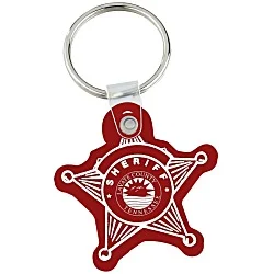 Sheriff Badge Soft Keychain - Opaque