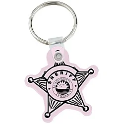 Sheriff Badge Soft Keychain - Opaque