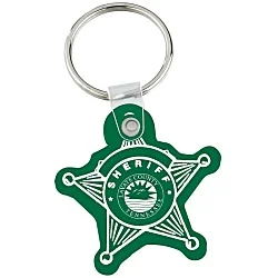 Sheriff Badge Soft Keychain - Opaque