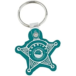 Sheriff Badge Soft Keychain - Opaque