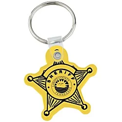 Sheriff Badge Soft Keychain - Opaque