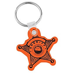 Sheriff Badge Soft Keychain - Translucent