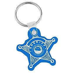 Sheriff Badge Soft Keychain - Translucent
