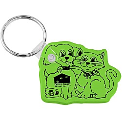Cats & Dogs Soft Keychain - Translucent