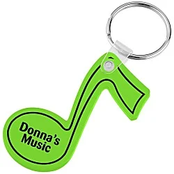 Music Note Soft Keychain - Translucent