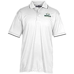 BLU-X-DRI Stain Release Performance Tipped Polo - Men's