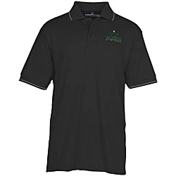 BLU-X-DRI Stain Release Performance Tipped Polo - Men's