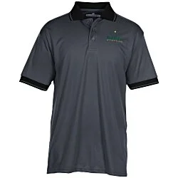 BLU-X-DRI Stain Release Performance Tipped Polo - Men's