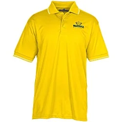 BLU-X-DRI Stain Release Performance Tipped Polo - Men's