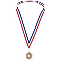 2" Econo Medal with Ribbon - Scallop Edge