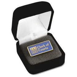 Classic Die Cast Lapel Pin - Rectangle - Gift Box