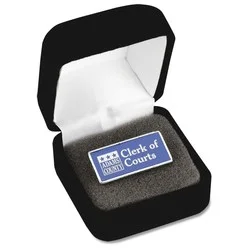 Classic Die Cast Lapel Pin - Rectangle - Gift Box